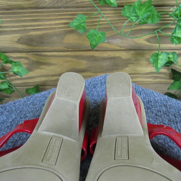 Comfort Plus Women's Slide Red Synthetic Sz 7 Medium Gently Used 2025 - Picture 6 of 6